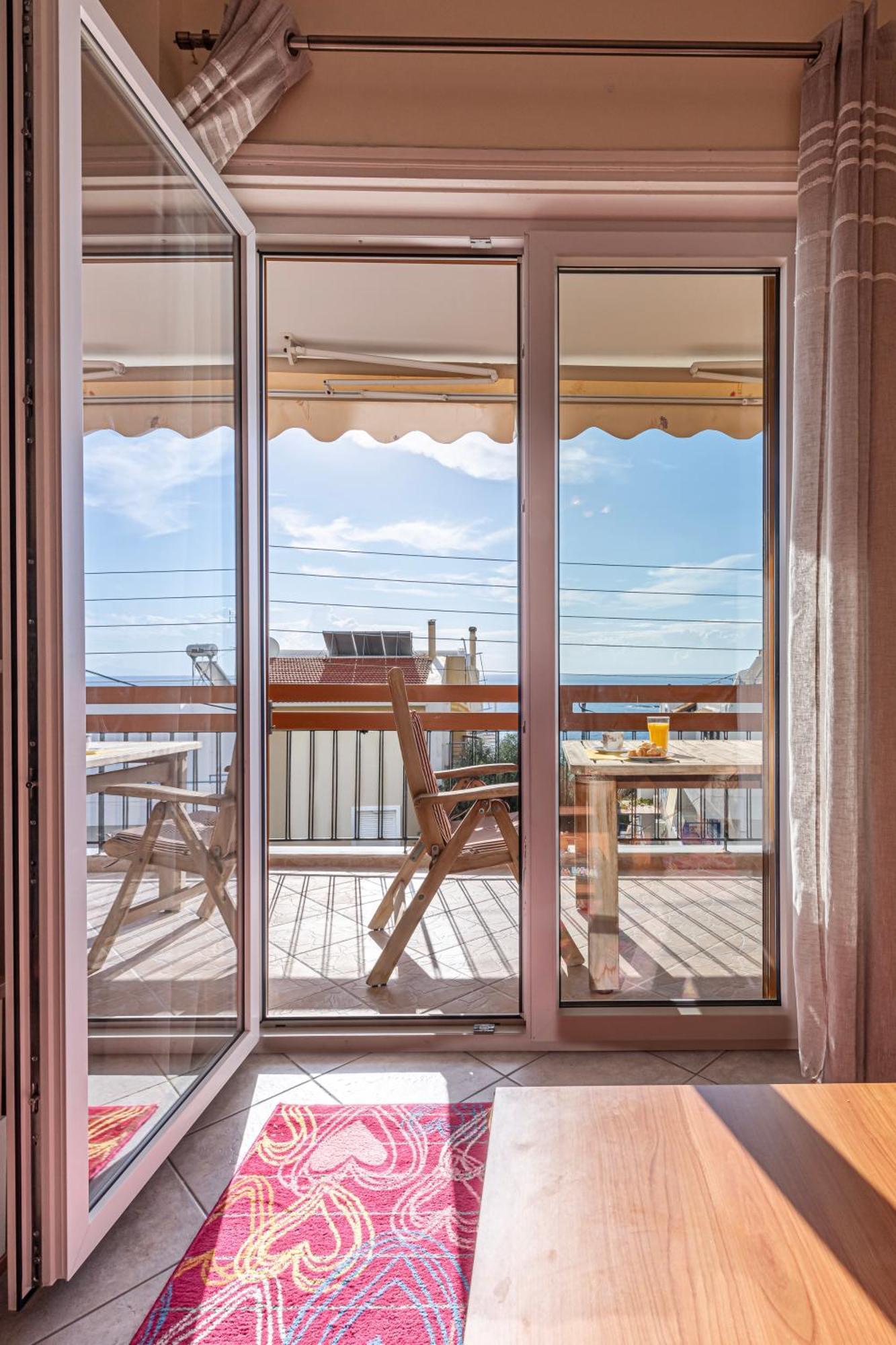 Sea View Apartment 100M From The Beach Saronida Eksteriør billede