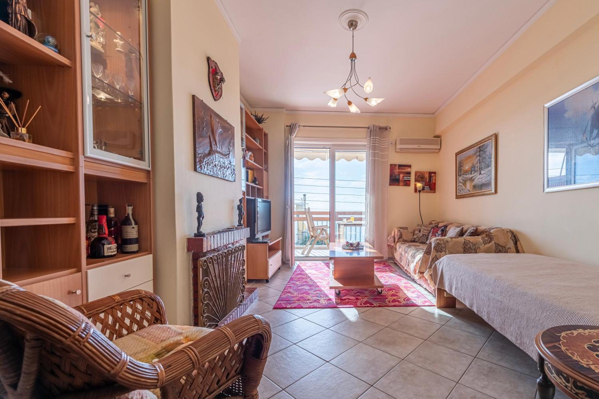 Sea View Apartment 100M From The Beach Saronida Eksteriør billede